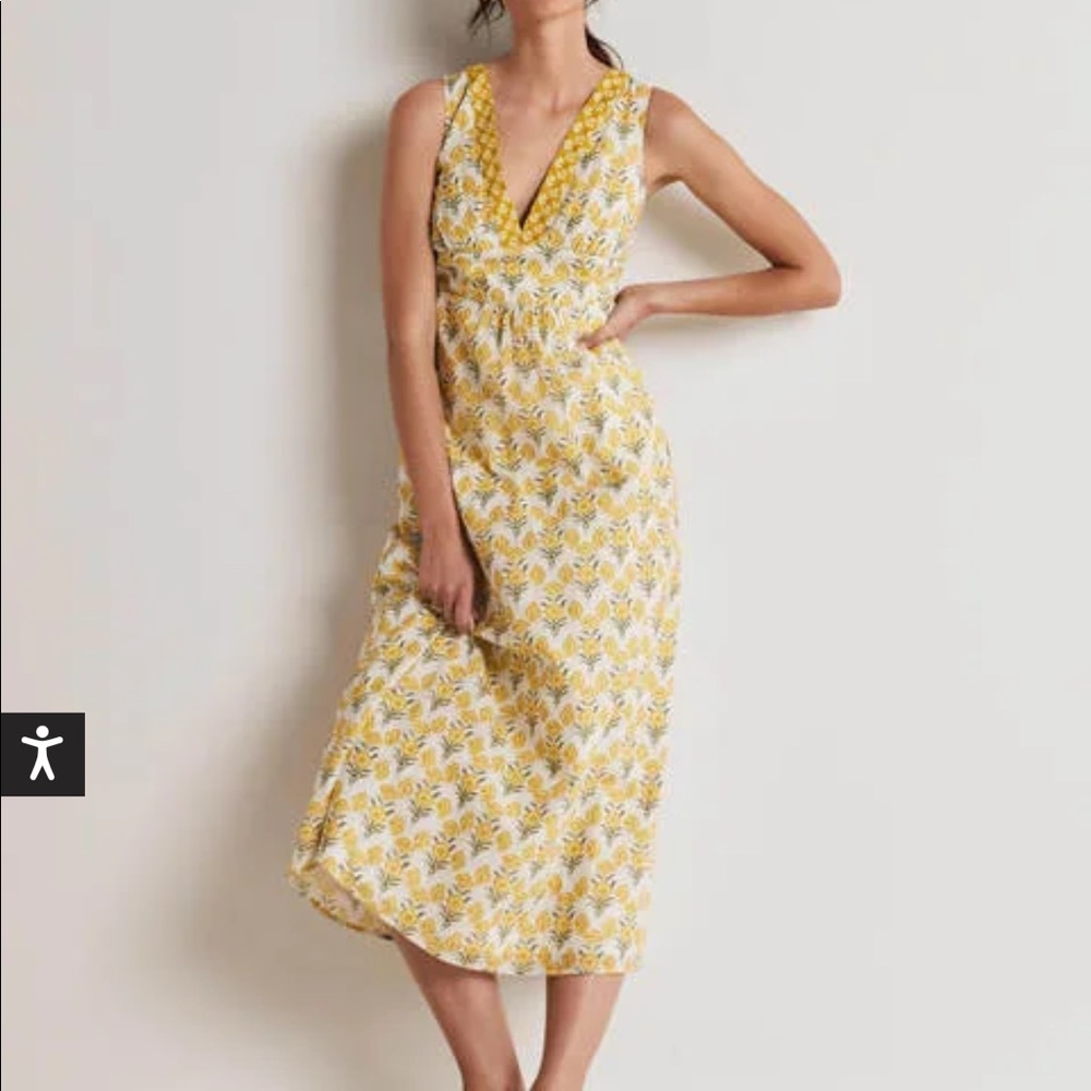 NWT Boden Sleeveless Cotton Maxi Dress